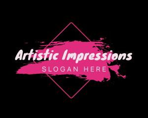 Pink Artist Paint logo design