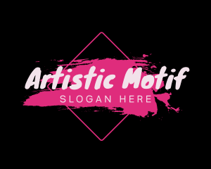 Pink Artist Paint logo design