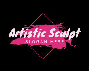 Pink Artist Paint logo design