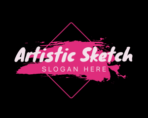 Pink Artist Paint logo design