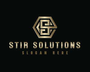 Corporation Hexagon Letter S logo design