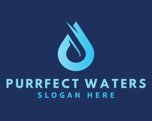 Water Droplet Rain logo design