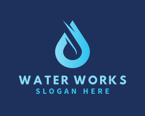 Water Droplet Rain logo design