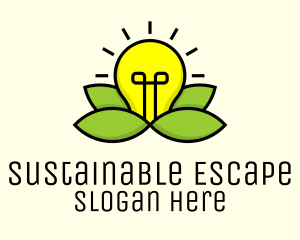 Lightbulb Sustainable Electricity logo design