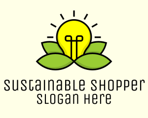 Lightbulb Sustainable Electricity logo design