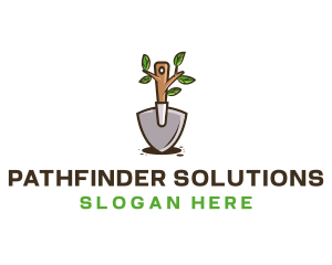 Organic Shovel Plant Logo