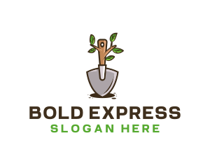 Organic Shovel Plant logo design