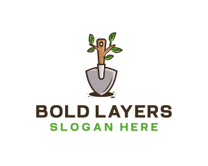 Organic Shovel Plant logo design