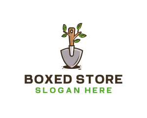 Organic Shovel Plant logo design