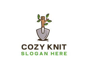 Organic Shovel Plant logo design