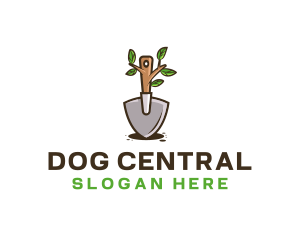 Organic Shovel Plant logo design