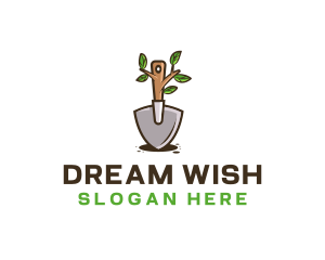 Organic Shovel Plant logo design