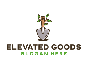 Organic Shovel Plant logo design