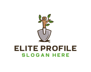 Organic Shovel Plant logo design