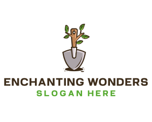 Organic Shovel Plant logo design