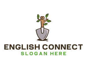 Organic Shovel Plant logo design