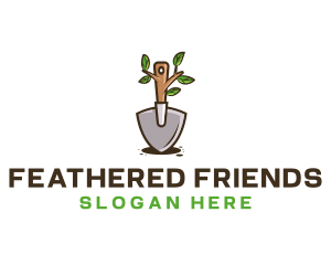 Organic Shovel Plant logo design