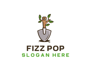 Organic Shovel Plant logo design