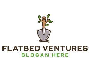 Organic Shovel Plant logo design