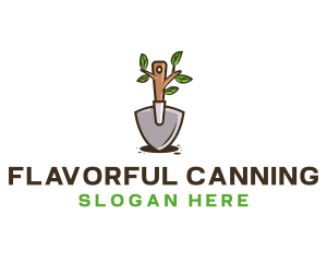 Organic Shovel Plant logo design