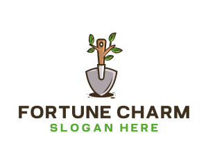 Organic Shovel Plant logo design