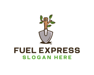 Organic Shovel Plant logo design