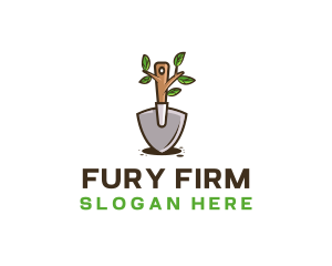 Organic Shovel Plant logo design