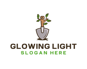 Organic Shovel Plant logo design