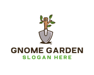 Organic Shovel Plant logo design