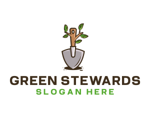 Organic Shovel Plant logo design