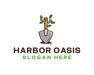 Organic Shovel Plant logo design