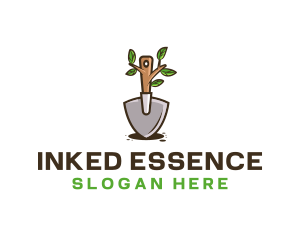 Organic Shovel Plant logo design