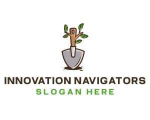 Organic Shovel Plant logo design