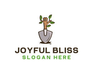 Organic Shovel Plant logo design