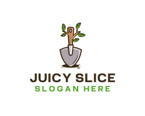 Organic Shovel Plant logo design