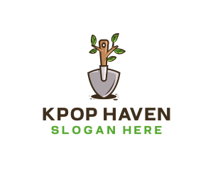 Organic Shovel Plant logo design