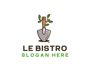 Organic Shovel Plant logo design