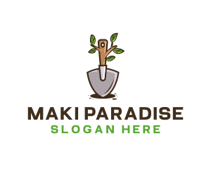 Organic Shovel Plant logo design