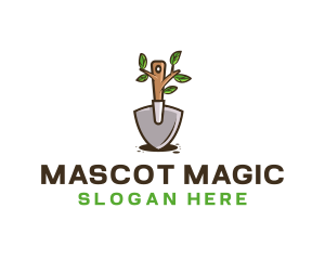 Organic Shovel Plant logo design