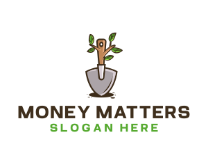 Organic Shovel Plant logo design