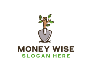 Organic Shovel Plant logo design