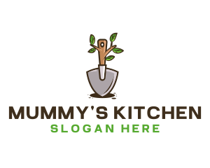 Organic Shovel Plant logo design