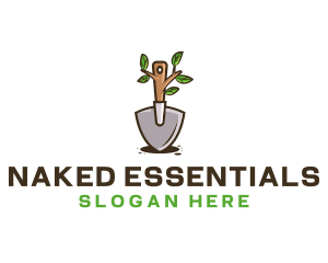 Organic Shovel Plant logo design