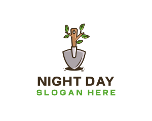 Organic Shovel Plant logo design