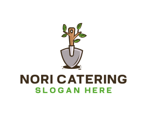 Organic Shovel Plant logo design