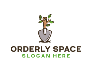 Organic Shovel Plant logo design