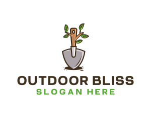 Organic Shovel Plant logo design