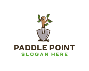 Organic Shovel Plant logo design