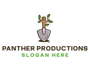 Organic Shovel Plant logo design