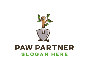 Organic Shovel Plant logo design